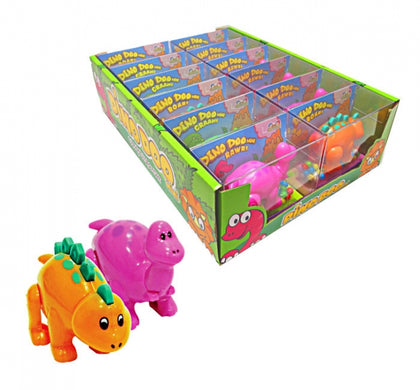 Kidsmania Dino Doo Mini Wind-Up Candy Dinosaur Toy with Candy 12 Count Display