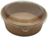 EcoQuality kraft paper bowl with clear PET lid disposable 16oz 150mm