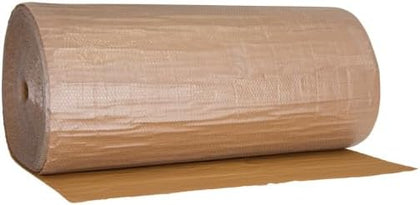 Kraft bubble roll non perforated wrap for shipping 48x250 inches