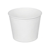 85oz White Round Disposable Paper Food Buckets