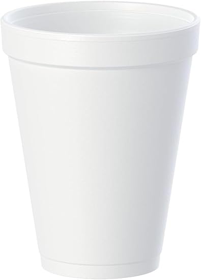 EcoQuality 12 oz white foam insulated disposable drinking cup