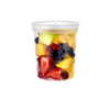 32oz Deli Container with Lid, durable disposable food storage for soups, salads, deli items, and sauces. Leak-resistant lid, clear plastic for secure, fresh food storage and easy visibility.