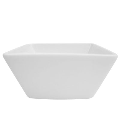 32oz 6.75” deep square bowl, durable break-resistant dish for soup, salad, pasta, rice bowls, entrées, microwave-safe, dishwasher-safe, modern tableware for restaurants, catering, and home dining.