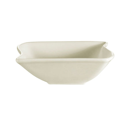 7.5-inch square soup and salad bowl with 32oz capacity, microwave- and dishwasher-safe; perfect for large entrees in restaurants, catering, or home with a sleek, durable design.