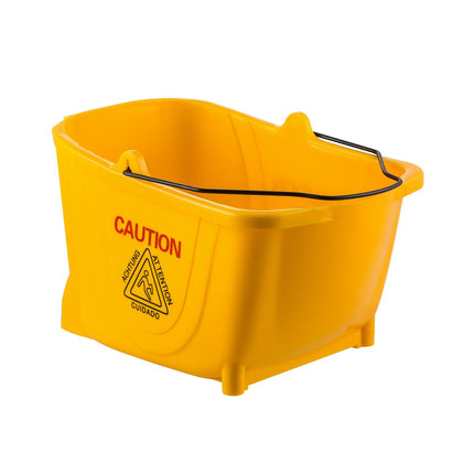 36QT yellow replacement mop bucket for commercial mop bucket sets; durable, high-capacity design ideal for janitorial use in schools, restaurants, offices, and industrial facilities.