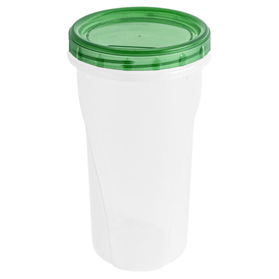 48oz twist top storage container with green lid