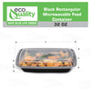 to-go boxes takeout delivery take out food storage containers Reusable Box Plastic Microwave Freezer White safe meal prep Lunch food storage solutions packaging Ecofriendly Disposable with lid black 32 oz 32 ounces economical bulk wholesale ecoquality restaurant fast food supplies nyc