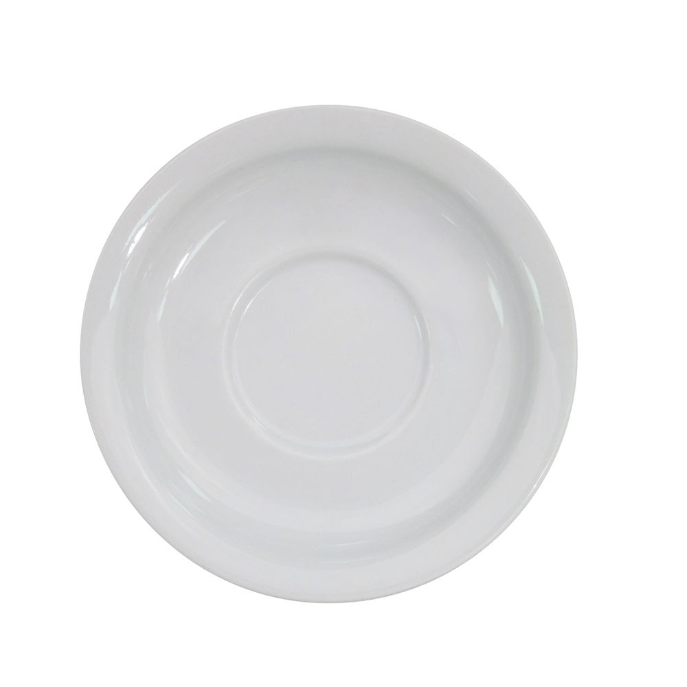 3 3/4-inch saucer for 7.5oz & 8oz cups, scratch-resistant, durable ceramic, microwave-safe, dishwasher-safe, stain-resistant, modern design, perfect for coffee shops, restaurants, and home use.