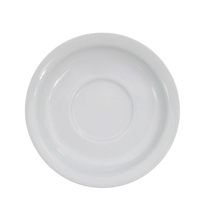 3 3/4-inch saucer for 7.5oz & 8oz cups, scratch-resistant, durable ceramic, microwave-safe, dishwasher-safe, stain-resistant, modern design, perfect for coffee shops, restaurants, and home use.