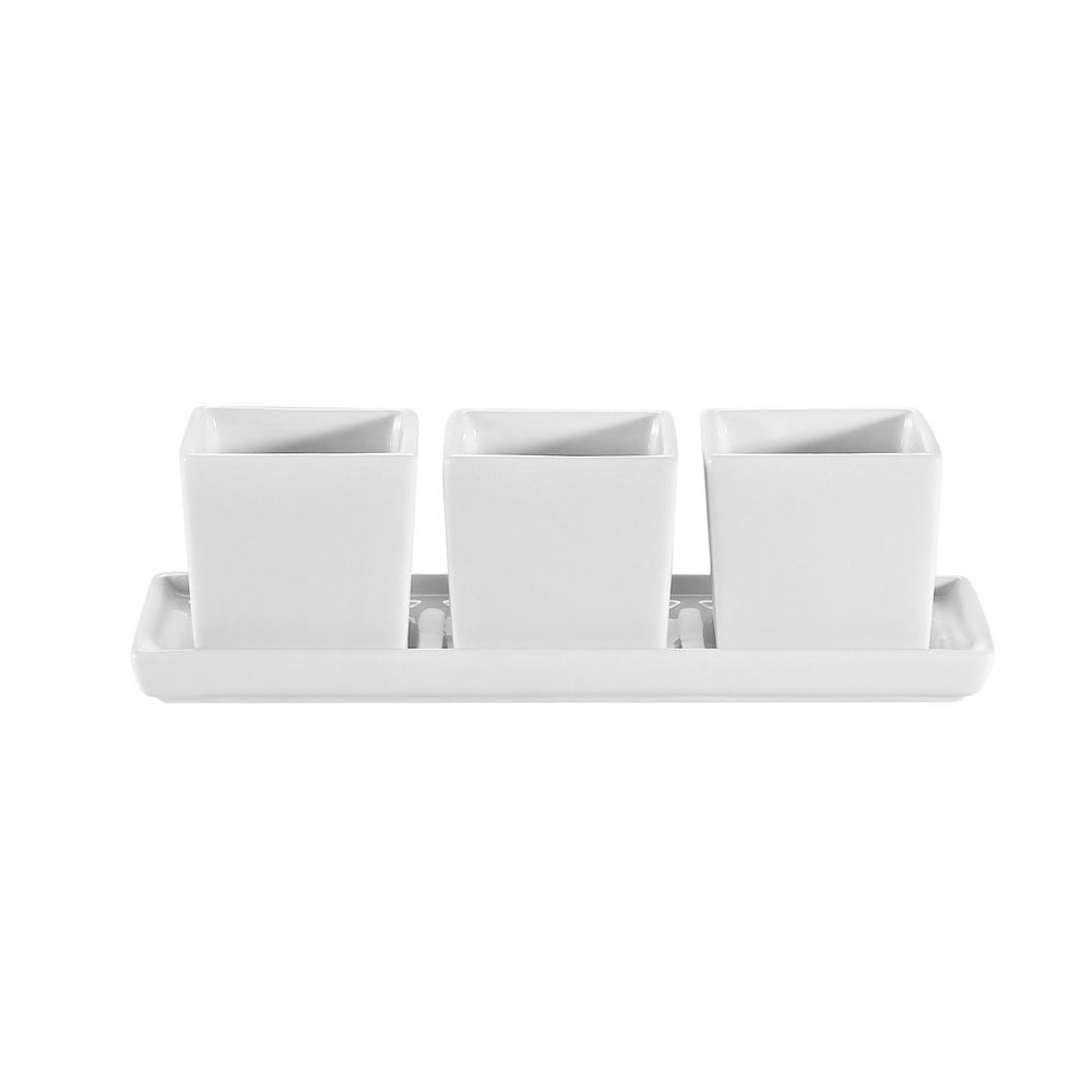 3 Square Bowls (2oz each) with a 7 1/2