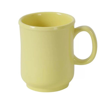 EcoQuality Bulbous Mug is made from the long-lasting and high-quality melamine material. You can serve any cold or hot drinks in these cups - coffee, tea, cocoa, etc. These yellow mugs will always look stylish in your cafeteria, restaurant or catering events allowing you to elevate your dining experience with these high quality affordable restaurant drinkware.

