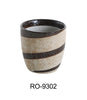 This round tea cup is made from durable porcelain perfect for serving hot tea, designed in brown and white color, with both robust and versatile quality, making it an excellent choice for homes, restaurants, cafes or catering services. Elevate your dining experience with the EcoQuality restaurant dinnerware.