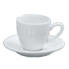 EcoQuality super white saucer is crafted from high-quality porcelain, ensuring lasting durability and a pristine super white finish. Perfect for restaurants, cafes, bakeries, tea venues and banquet halls. Making tall coffee cups look elegant, this contemporary style features rolled edges. 