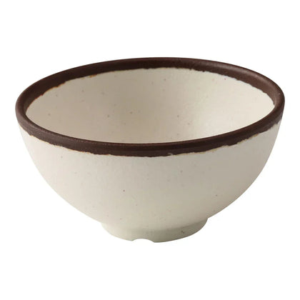 EcoQuality Rice Bowl made from durable melamine, this bowl is both break-resistant and lightweight. It holds up to 10 ounces of food, making it suitable for serving rice and other side dishes. Elevate your dining experience with these high quality affordable restaurant dinnerware.