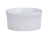 This Ramekin Dish is a professional grade porcelain container designed specifically for front and back of house foodservice applications. This round, fluted ramekin is ideal for precise portion control, garnishing, and presentation in commercial kitchens. Its durable porcelain construction ensures longevity while maintaining a high-quality aesthetic, suitable for busy restaurant, catering, and hospitality environments. 