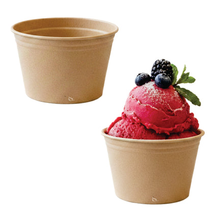 EcoQuality 4oz Compostable Portion Cup No Lids - Condiments & Samples Disposable Biodegradable Soufflé Single Serve Cups - For Restaurants, Catering & Takeout