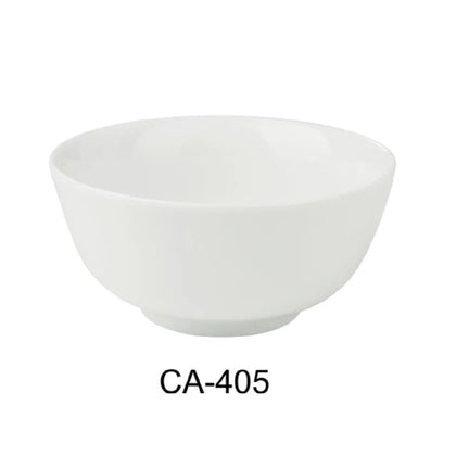 This rice bowl is made from high-quality porcelain with aluminum reinforcement, it offers resistance to chipping and thermal shock. Suitable for mid-volume kitchens, institutional cafeterias, restaurants, and catering operations, this bowl supports efficient meal serving and easy cleaning in busy settings. Its microwave and dishwasher safety ensures streamlined workflow and sanitation compliance.
