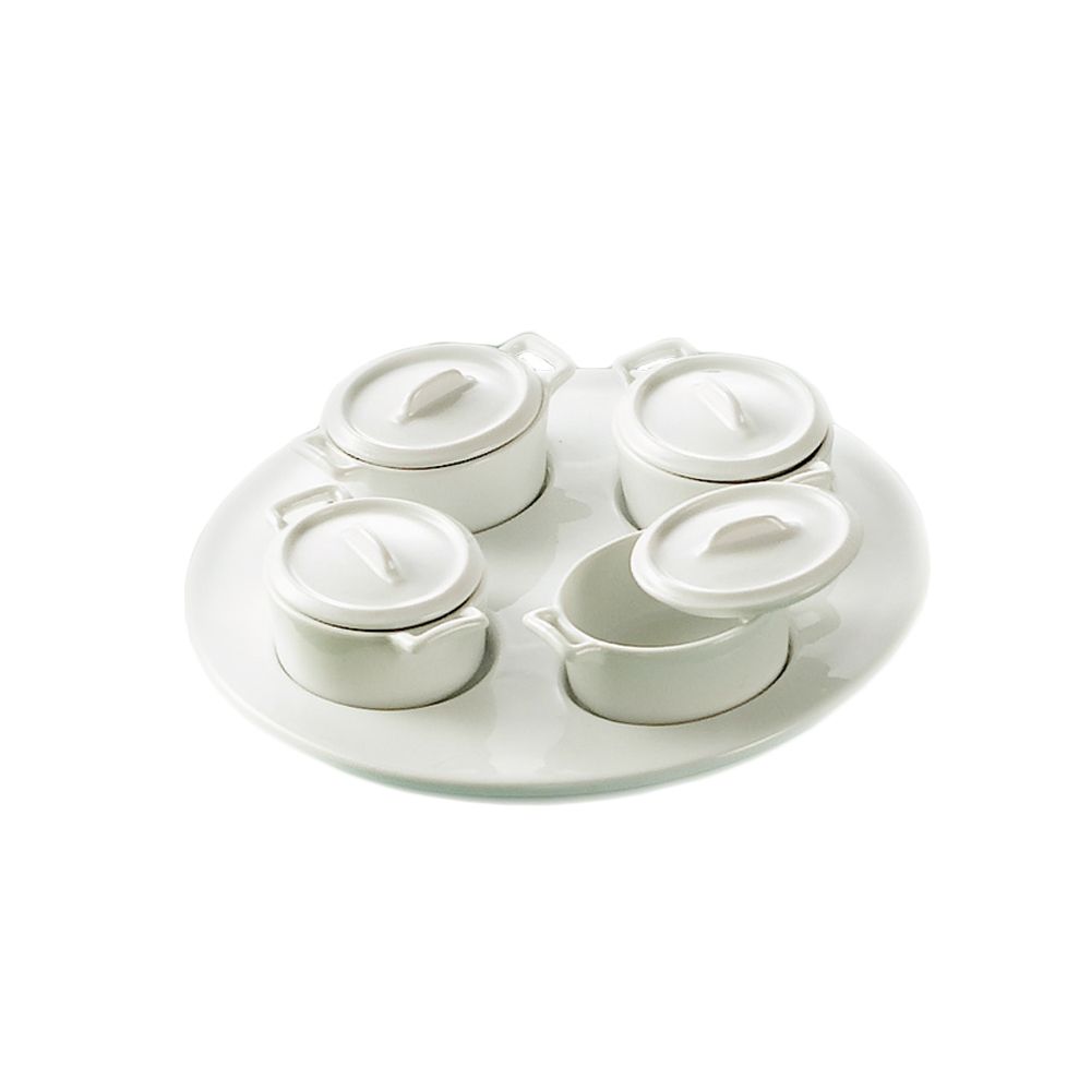 4-Piece Oval Jar Set (3oz) with lids & 9 1/2