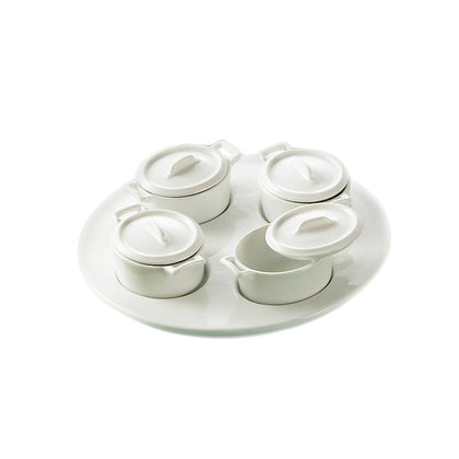 4-Piece Oval Jar Set (3oz) with lids & 9 1/2