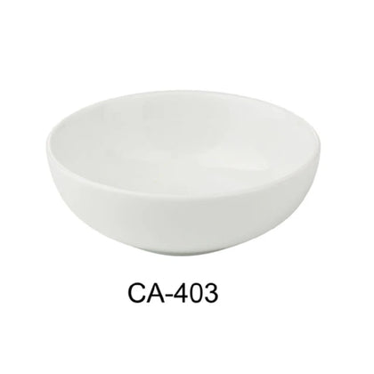 This sauce dish is made for high-volume food service use, combining porcelain material with aluminum accents for improved durability. Its standard portion sizes and aligns with commercial dishware systems, supporting HACCP compliance. The dish’s dishwasher and microwave safety streamline cleaning and reheating processes, while the sturdy materials resist chipping and staining. High quality affordable restaurant dinnerware.