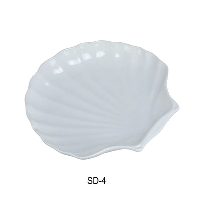 Elevate your dining experience with the Shell Dish from EcoQuality. Crafted from durable porcelain in a pristine super white finish, this dish features a convenient lip at the base for easy handling and a deep design to securely hold your food. Ideal for restaurant, cafes, and home dining. This dinnerware measures 4 inches in length. Dishwasher safe for effortless cleanup, it combines style and practicality to enhance your dining experience.