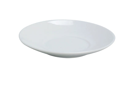 This white round saucer is classic, elegant design suits any setting, from cozy homes to bustling cafes and restaurants. Crafted with eco-friendly porcelain material, it supports sustainable choices without compromising style. High quality affordable dinnerware.