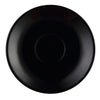 4.5-inch Black Saucer for cup A.D. black, chip-resistant, dishwasher-safe, durable drinkware accessory for coffee and tea cups, prevents spills, ideal for home, café, or restaurant use.