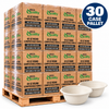 40 oz compostable round bowls without lids on a 30 case pallet