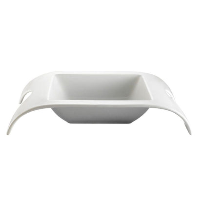 40oz Deep Square Bridge Bowl with a modern, elevated design for large portions of soups, salads, and pasta. Durable, lightweight, and scratch-resistant, ideal for home and restaurant use.