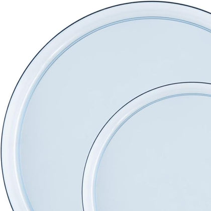 5.5 Inches Sharp Transparent Blue Plastic Plates
