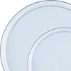 5.5 Inches Sharp Transparent Blue Plastic Plates