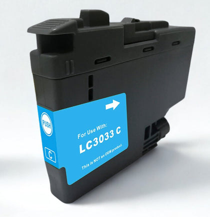 LC3033 cyan high yield ink cartridge compatible with Brother printers, 1500-page yield