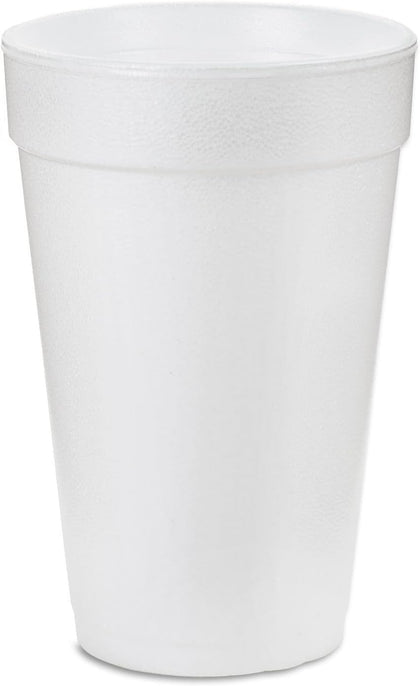 EcoQuality 20 oz white foam insulated disposable drinking cup