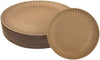 Disposable Kraft Paper Plates Uncoated Small, Everyday Disposable Brown Paper Plates Bulk Pizza Party Plates (6inch, 9inch)