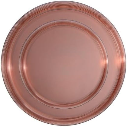 5.5 Inch Dessert Plate and 8 Inch Salad Combo Transparent Rose Plastic Plates