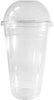 12oz Crystal Clear Iced Coffee Smoothies Plastic Cups with Dome Lids