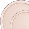 5.5 Inch Dessert Plate and 8 Inch Salad Combo Transparent Rose Plastic Plates