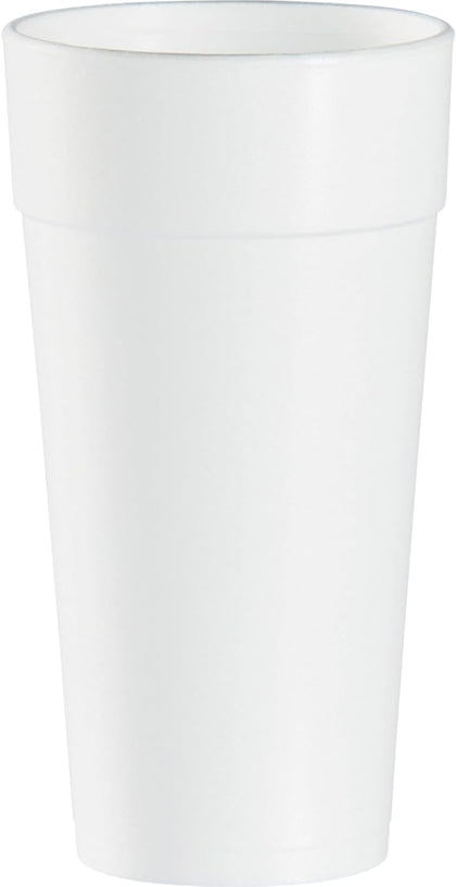 EcoQuality 24 oz white foam insulated disposable drinking cup