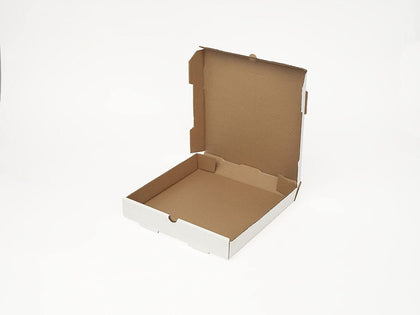 14 inch White Pizza Boxes Durable Corrugated Cardboard for Takeout