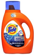 Tide Liquid HE Laundry Detergent with Bleach, Original Scent, 42 oz, 29 loads, Case of 6 for powerful cleaning and bright whites.