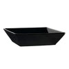 42oz black square bowl, 8-inch modern plastic dinnerware, durable serving bowl, scratch-resistant and stain-resistant, stylish catering bowl, perfect for restaurants, events, and home dining.