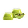 Square Disposable Plastic Salad Bowl For Meal Prep and Takeout
