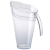 48oz Clear Pitcher with a sleek, durable design. Perfect for serving water, iced tea, lemonade, or cocktails at family meals, parties, or picnics. Lightweight and elegant beverage pitcher for any occasion.