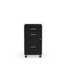 Black 3 Drawer Mobile File Cabinet with Locks 19.9