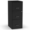 Black 3 Drawer Vertical File Cabinet with Locks 14.3