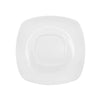 4 1/2-inch square saucer for square cup, durable plastic, modern dishware, scratch-resistant, stain-resistant, perfect for espresso cups, tea service, catering, restaurants, and home use.