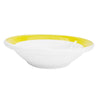 4 3/4-inch yellow fruit dish with a 4.75oz capacity, stylish and durable, perfect for individual servings of fruits, desserts, or small appetizers. Chip-resistant, microwave- and dishwasher-safe.