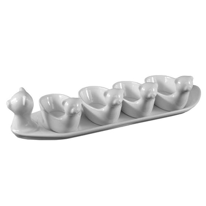 4 Cute Dishes (3.5oz each) with 13 3/4