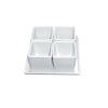 4 Square Bowls (2oz each) with a 5
