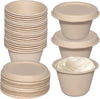 4 ounce dressing cups sample containers lunch sauce cups slime containers jello shots hot sauce containers kitchen storage containers reusable food storage containers hinged lid food storage butter cups plastic portion cups to go restaurant supplies salad compostable sugarcane pulp fiber 4oz